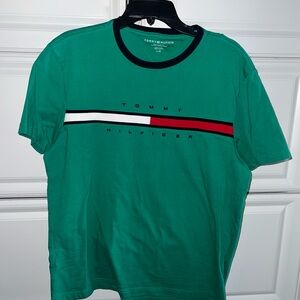 Tommy Hilfiger Green Men's Shirt LARGE